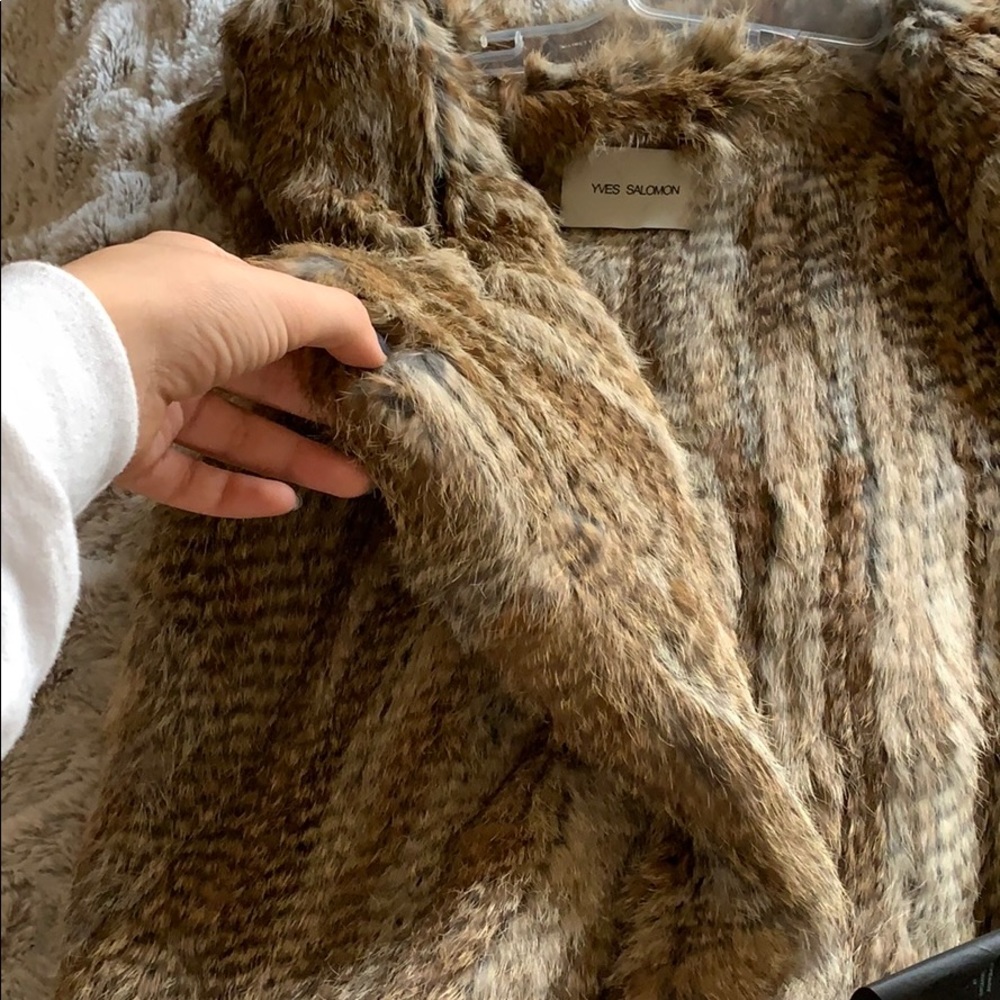 Yves Salomon Knitted Rabbit Fur Vest - Picture 10 of 10
